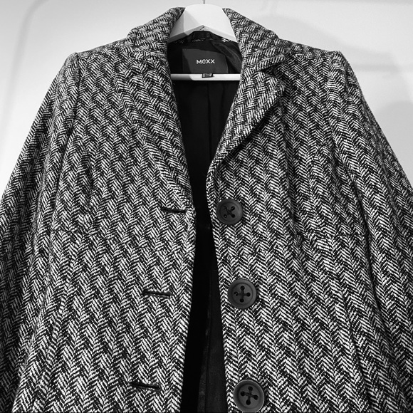 MEXX Tweed Wool Trench Coat - Picture 5 of 10